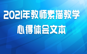 2021年教师素描教学心得体会文本